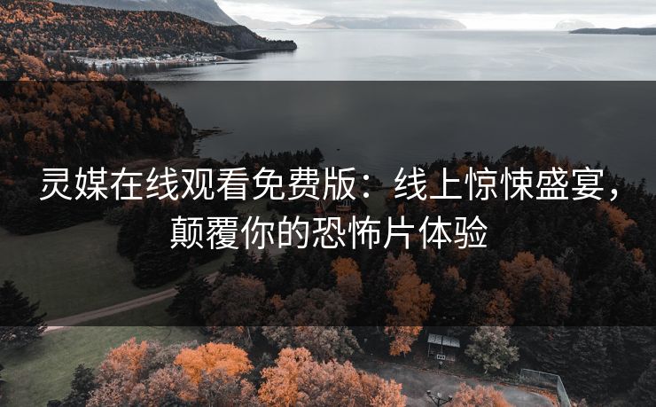 灵媒在线观看免费版：线上惊悚盛宴，颠覆你的恐怖片体验